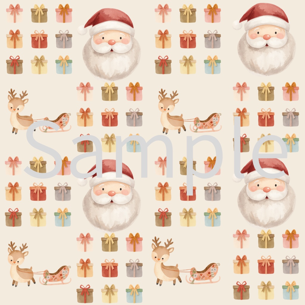 無料あり|クリスマス柄デジタルペーパー6枚セット|Christmas Digital Paper|背景素材・ デジタル手帳・壁紙・ラッピング|大人かわいい・くすみカラー