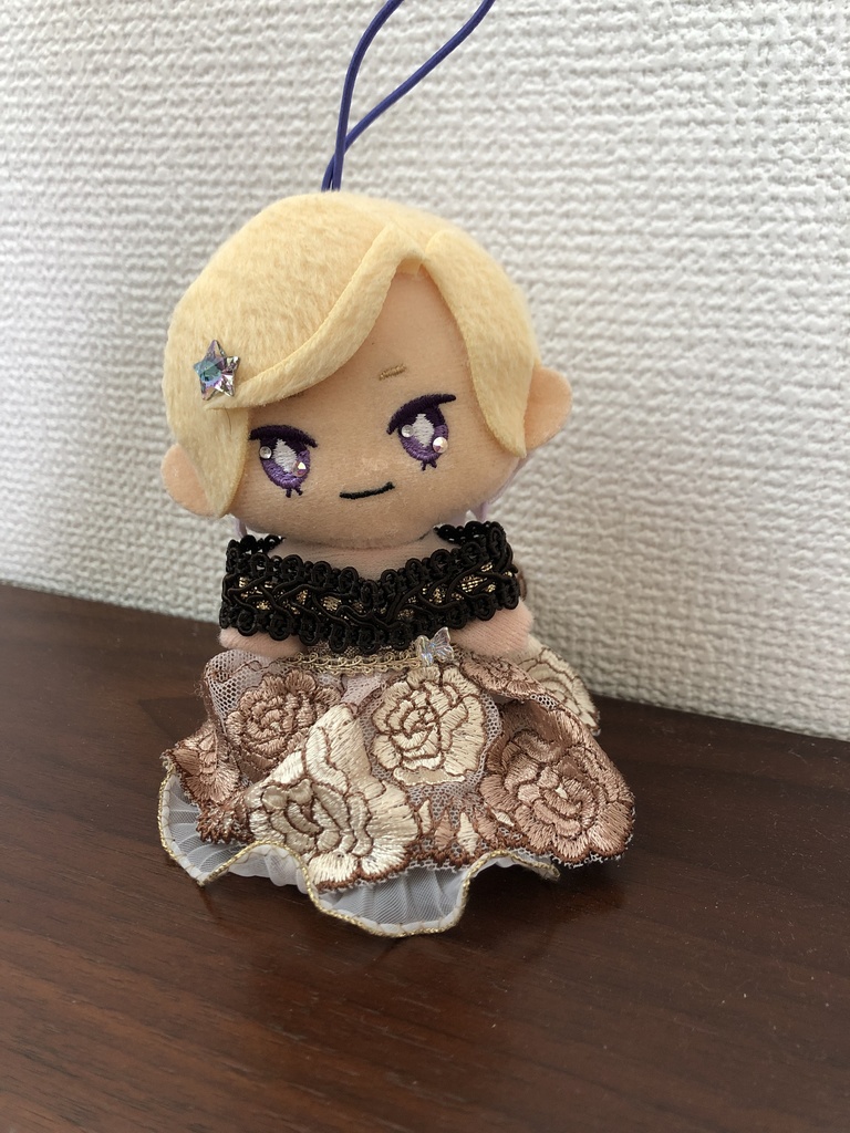 10cmぬい用ふわふわドレス(茶色)