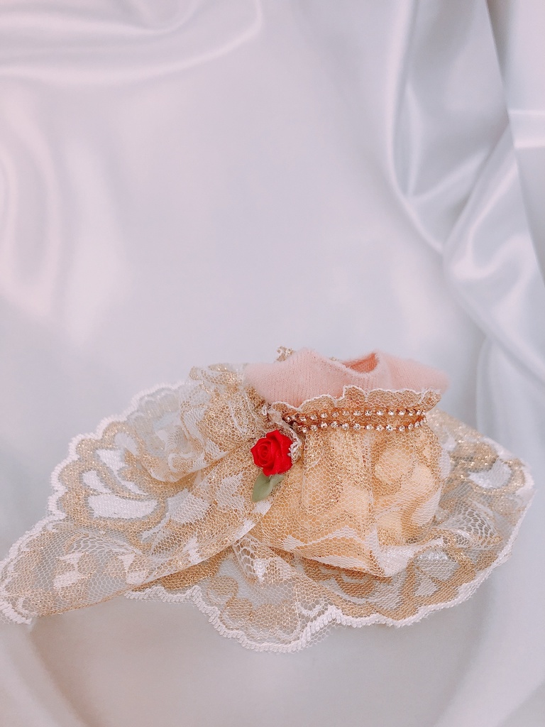 10cmぬい用 黄色ドレス