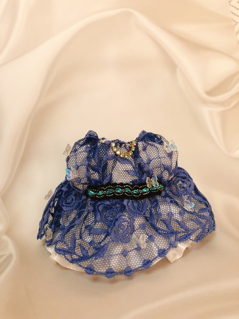 10cmぬい用青色ドレス