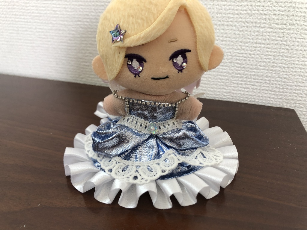 10cmぬい用 青色ドレス