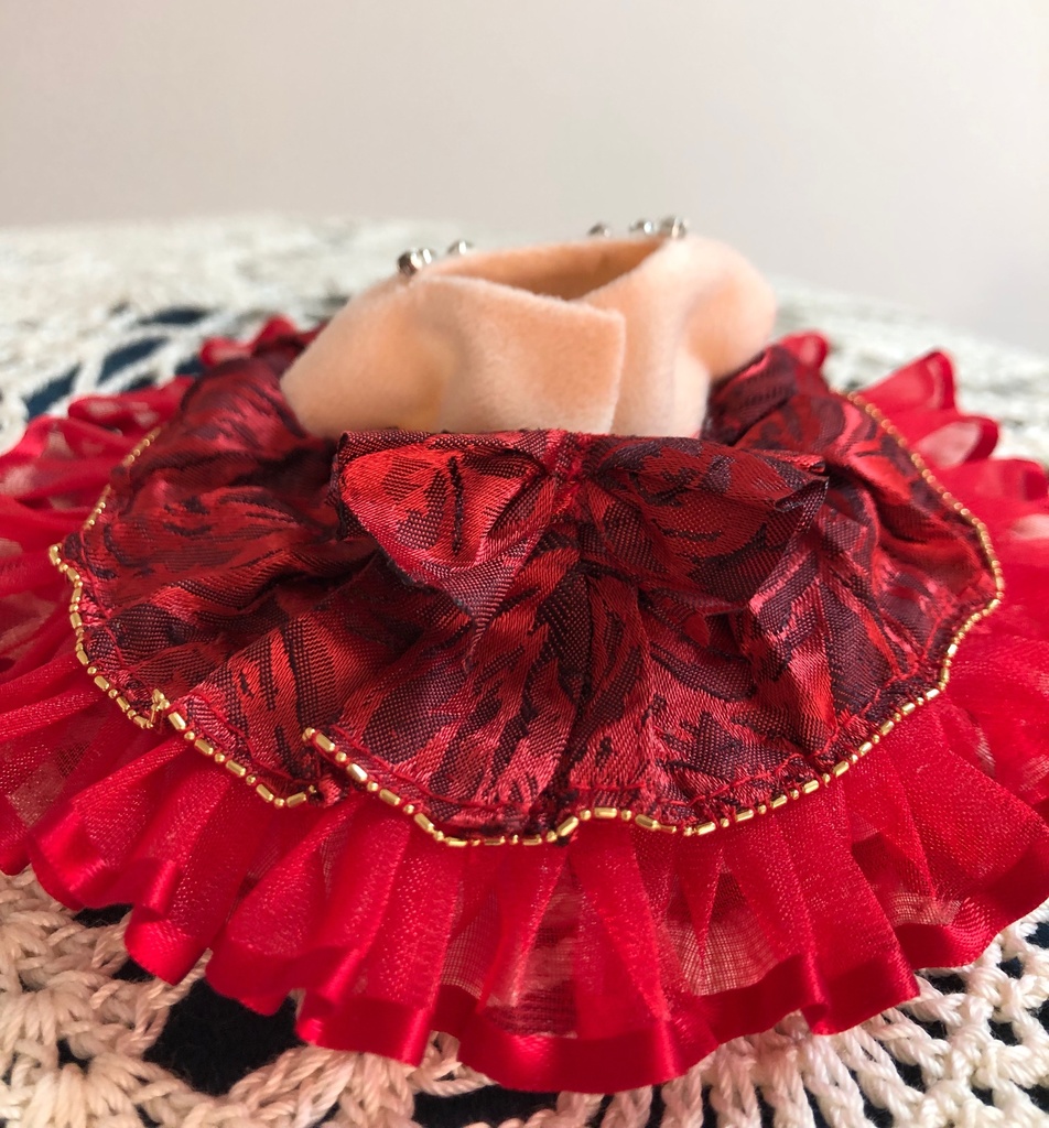 10cmぬい用 赤いドレス