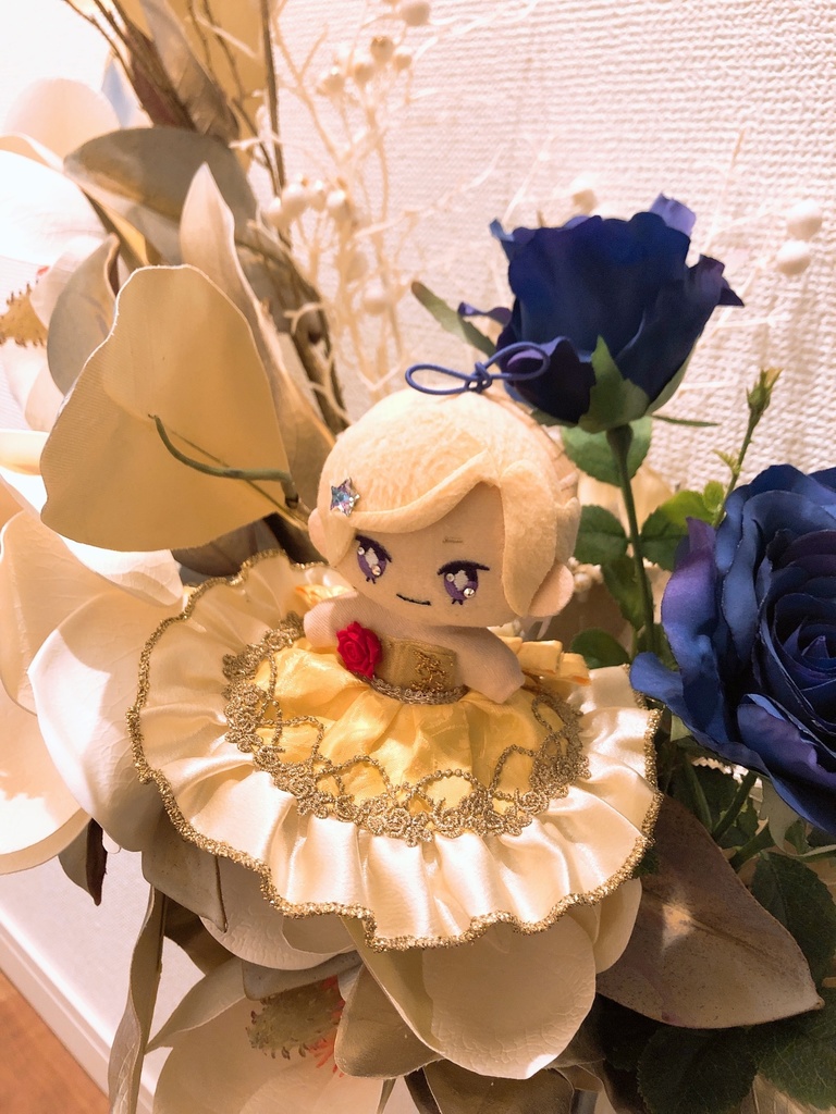 10cmぬい用 黄色ドレス