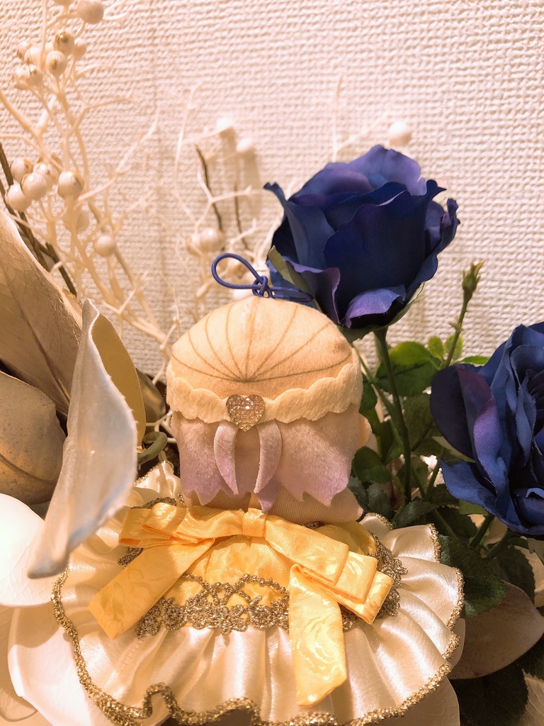 10cmぬい用 黄色ドレス