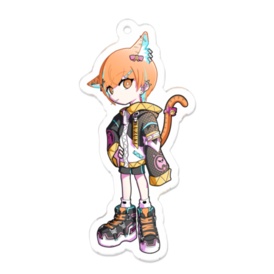 ねるそんの遊び場　トラ猫YUZUKIちゃんアクキー(ライトモード)