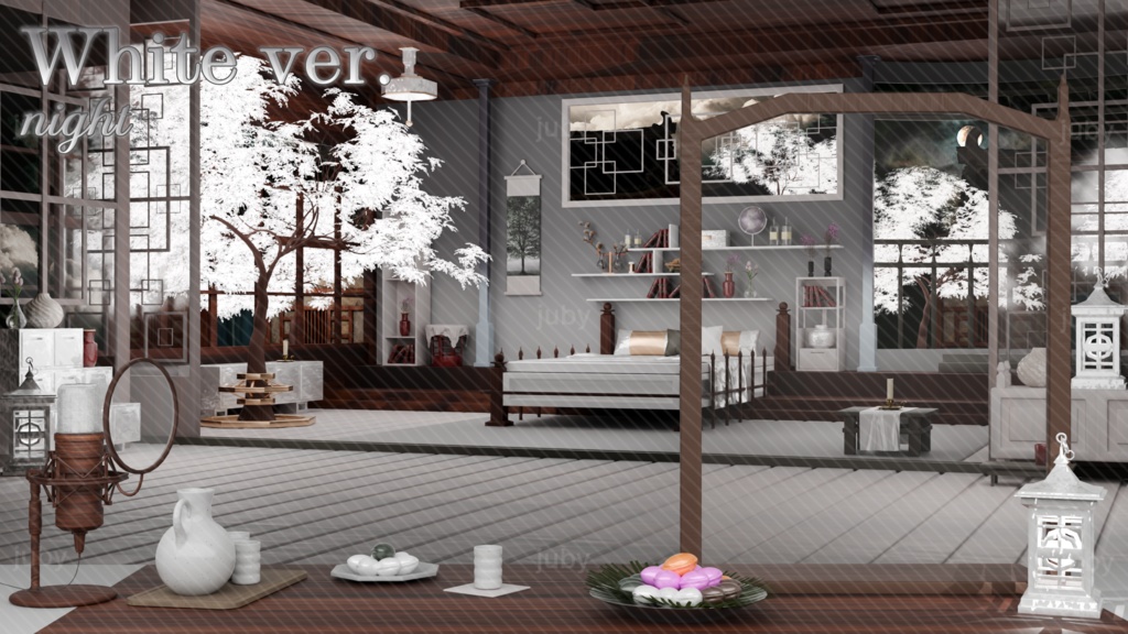 추석 한옥 배경