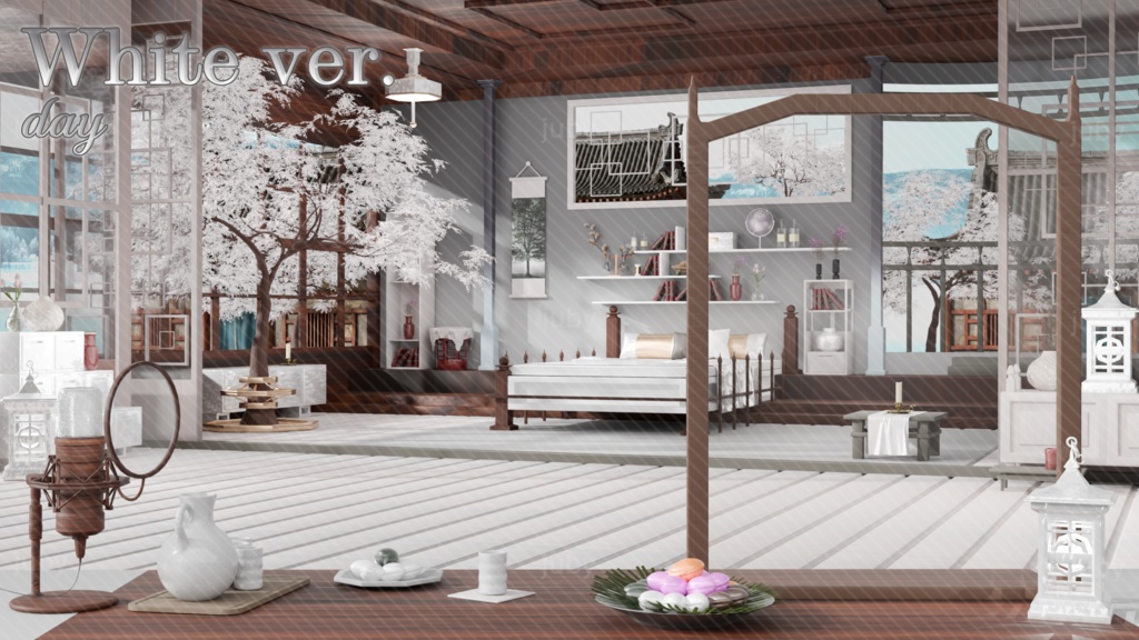 추석 한옥 배경