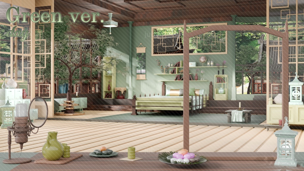 추석 한옥 배경