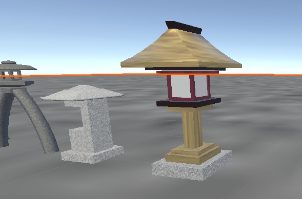 VRChat想定　石灯篭