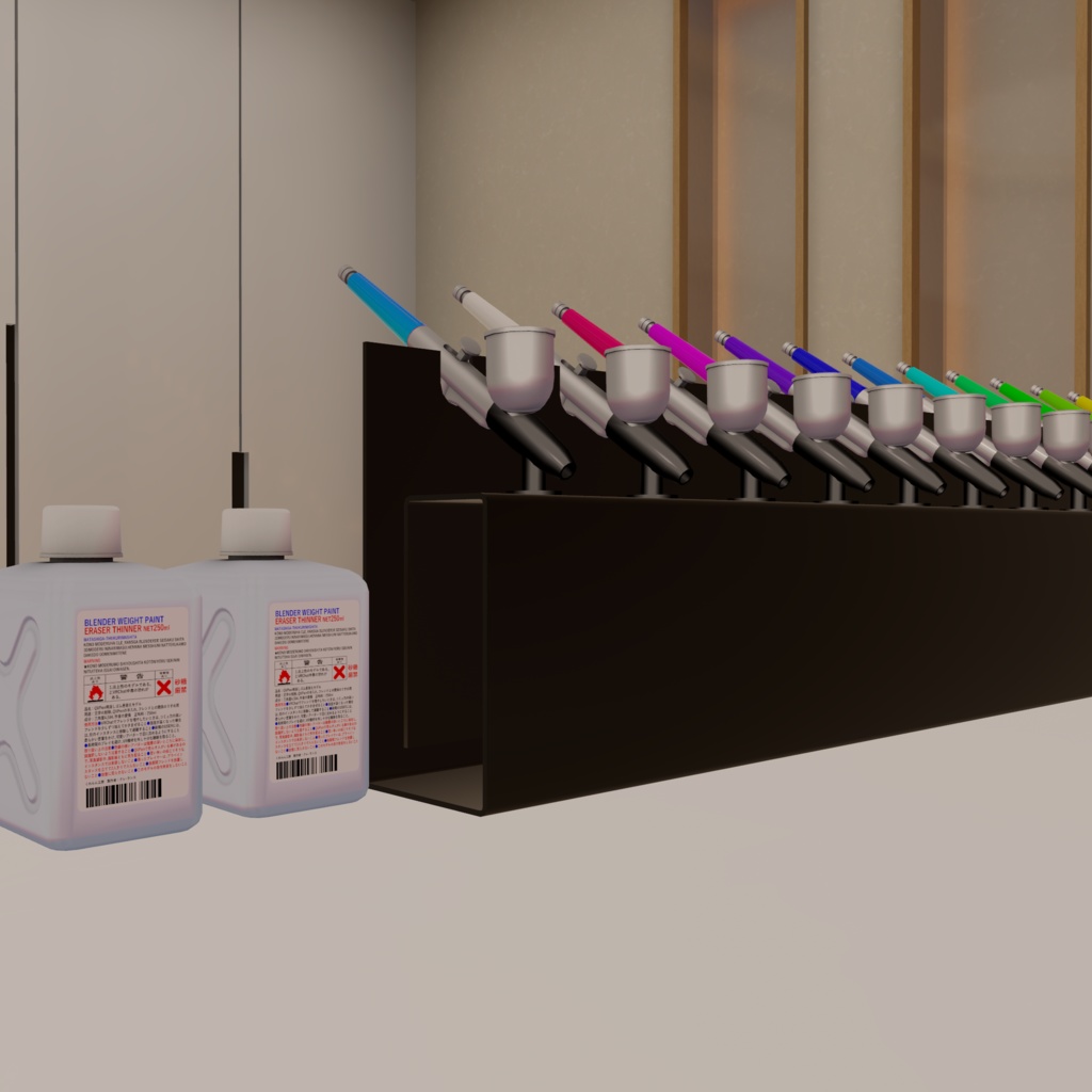 【QvPen差替えモデル】エアブラシ&薄め液セット