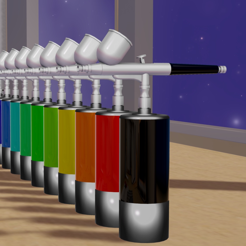 【QvPen差替えモデル】エアブラシ&薄め液セット