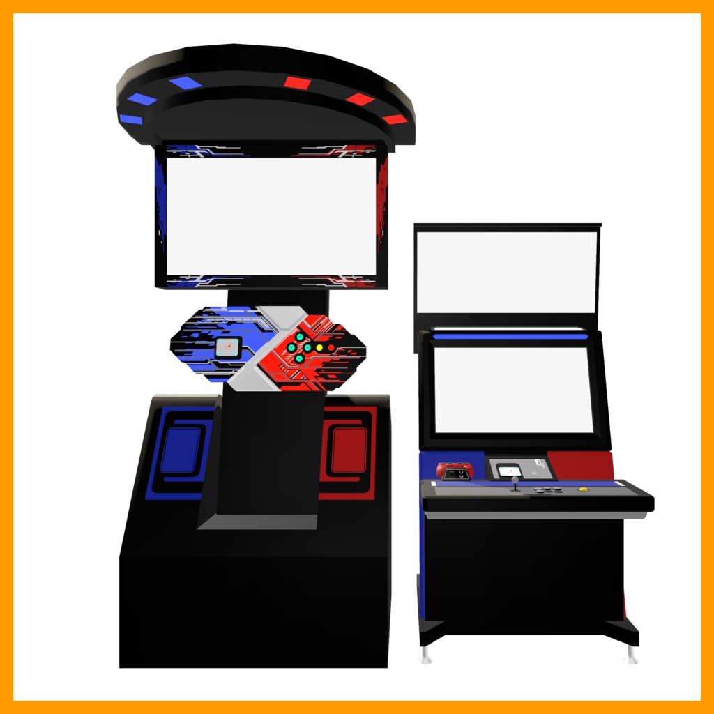 【無料】アーケードゲーム筐体 極限の戦い~無限加速編~【VRC用3Dモデル】