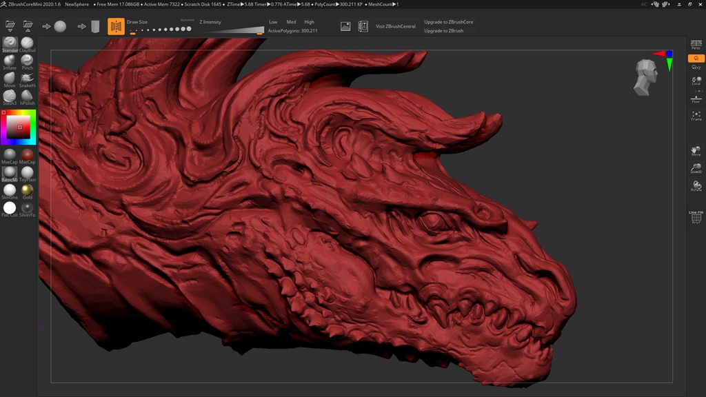 ドラゴンの頭【３Dモデル】