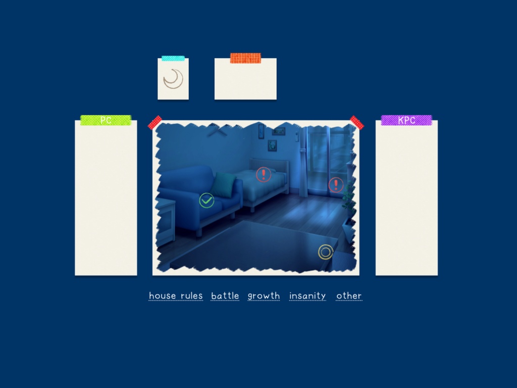 【TRPG部屋素材】シンプル可愛いマスキングテープ&台紙風素材