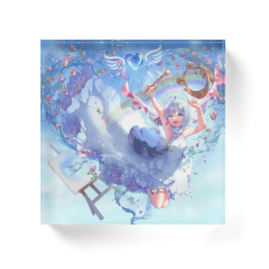 「蒼天」アクリルブロック100mm×100mm