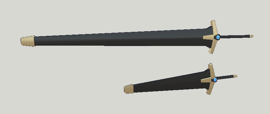 長さ変えられる剣3Dモデル(VRChat向け)