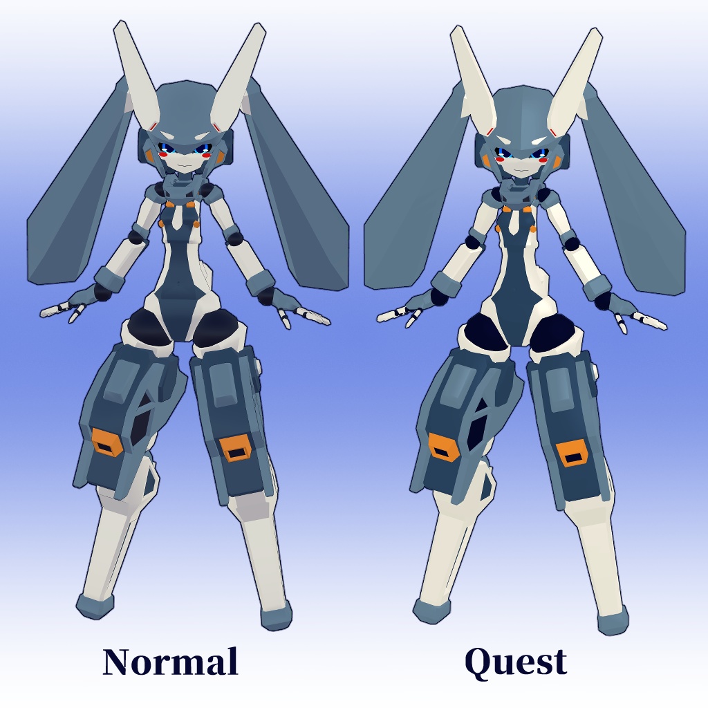 Quest・Fallback対応 霜風ちゃん 3Dモデル(VRChat向け)