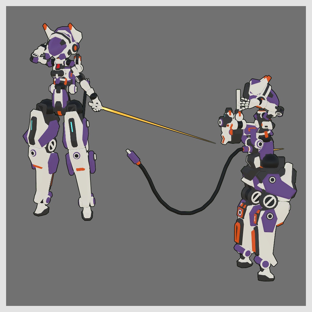 ビットガール1号ちゃん3Dモデル(VRChat向け)