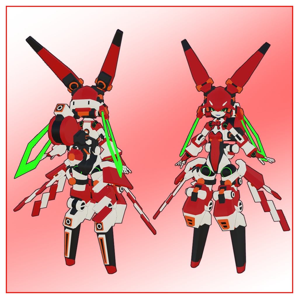 13式玉兎ちゃん3Dモデル(VRChat向け)