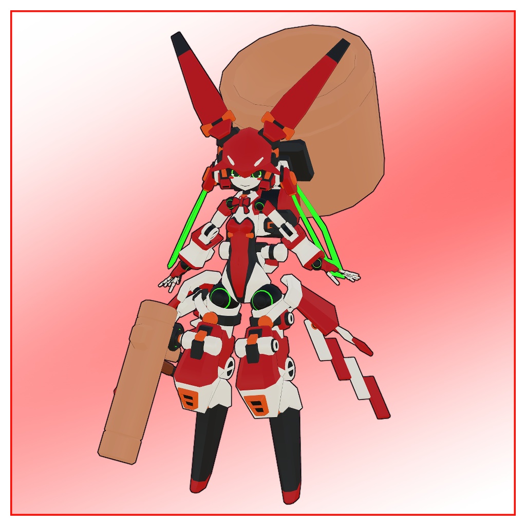 13式玉兎ちゃん3Dモデル(VRChat向け)