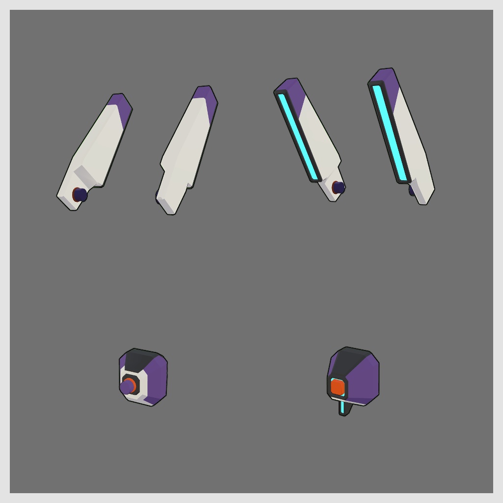 ビットガール1号ちゃん向け ウサミミユニット 3Dモデル(VRChat向け)