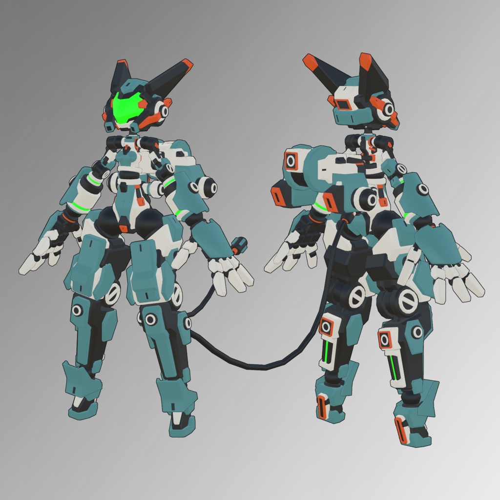 ビットガール2号ちゃん3Dモデル(VRChat向け)