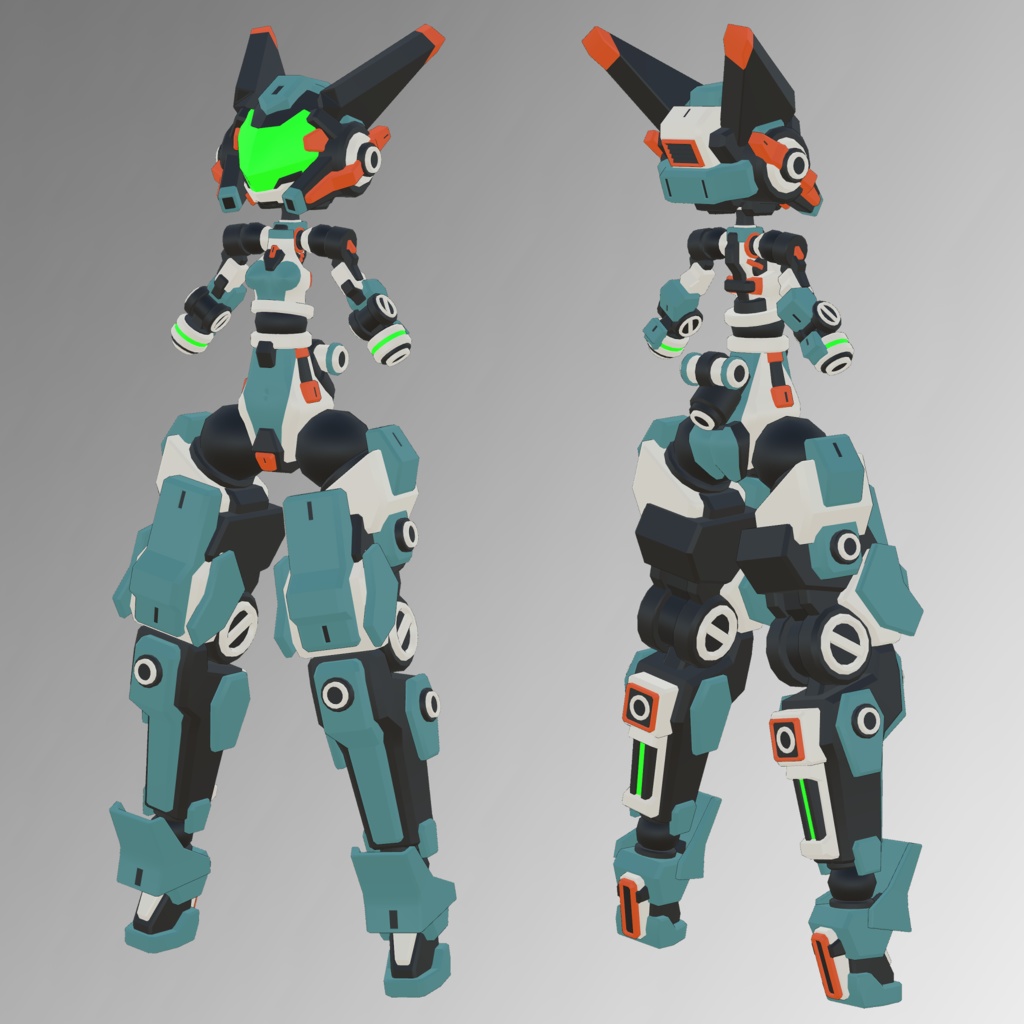 ビットガール2号ちゃん3Dモデル(VRChat向け)