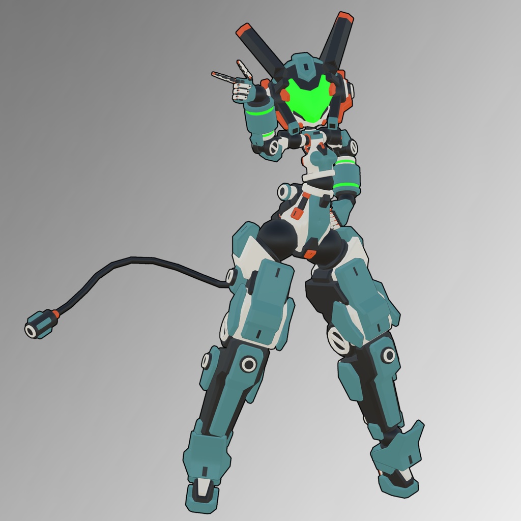 ビットガール2号ちゃん3Dモデル(VRChat向け)