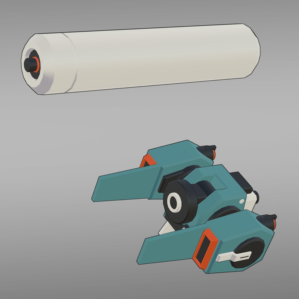 2式推進ユニット3Dモデル (VRChat向け)