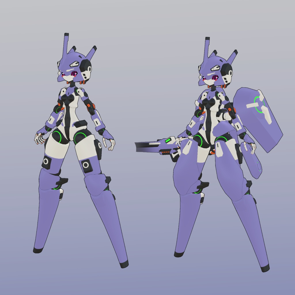 18式夕凪ちゃん3Dモデル (VRChat向け)