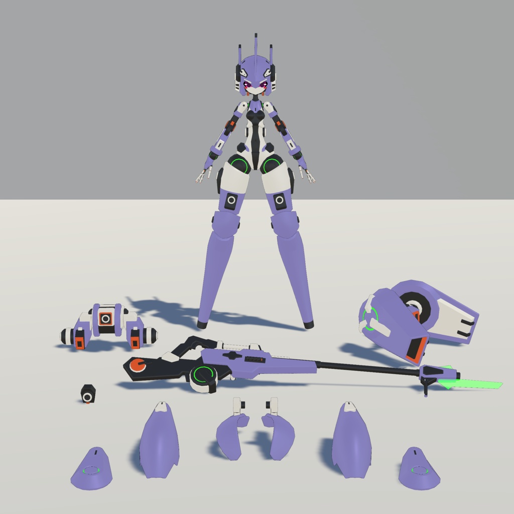 18式夕凪ちゃん3Dモデル (VRChat向け)