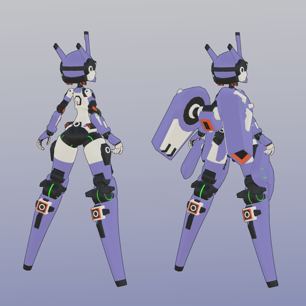 18式夕凪ちゃん3Dモデル (VRChat向け)