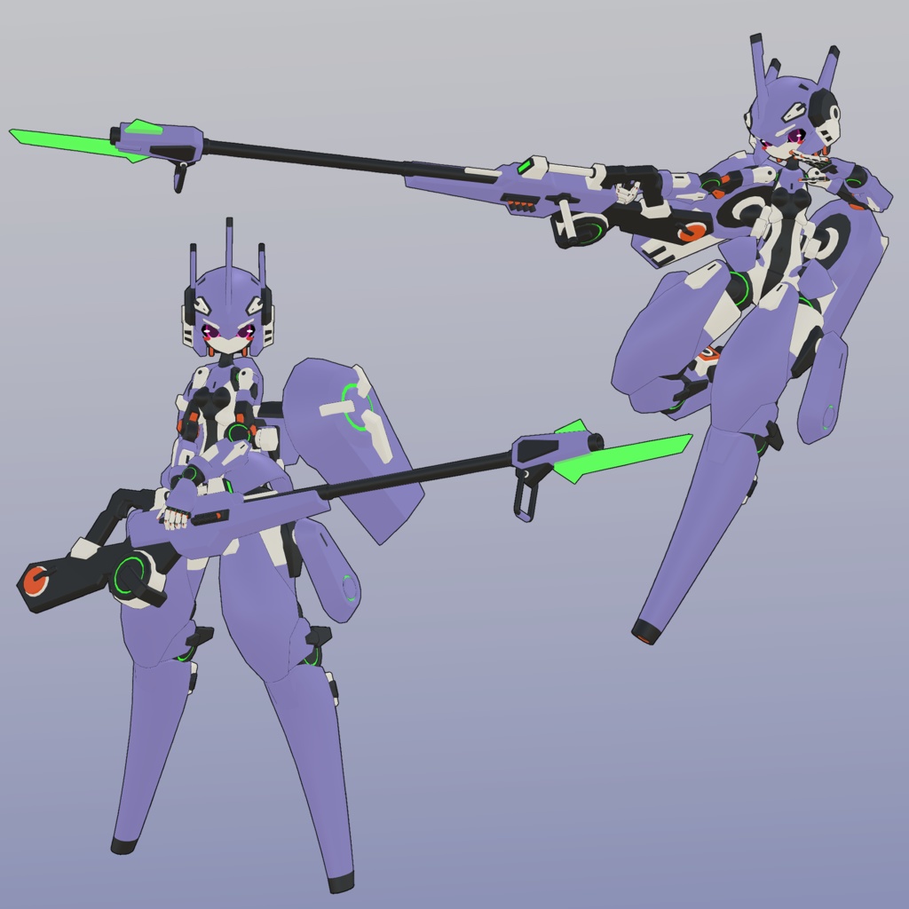 18式夕凪ちゃん3Dモデル (VRChat向け)