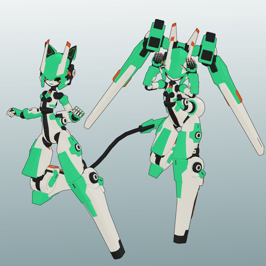 19式秋風ちゃん3Dモデル (VRChat向け)