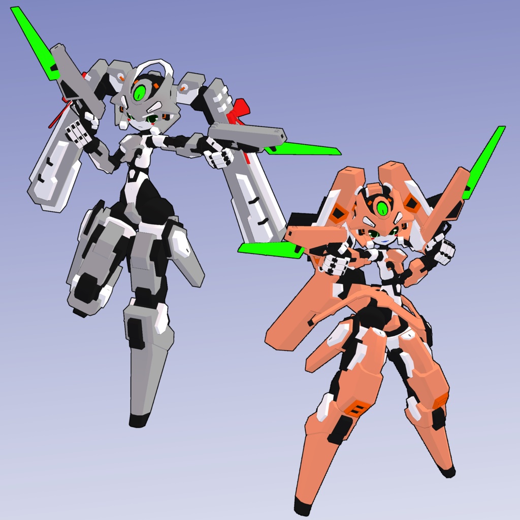 Quest・Fallback対応 20式峯風ちゃん3Dモデル(VRChat向け)