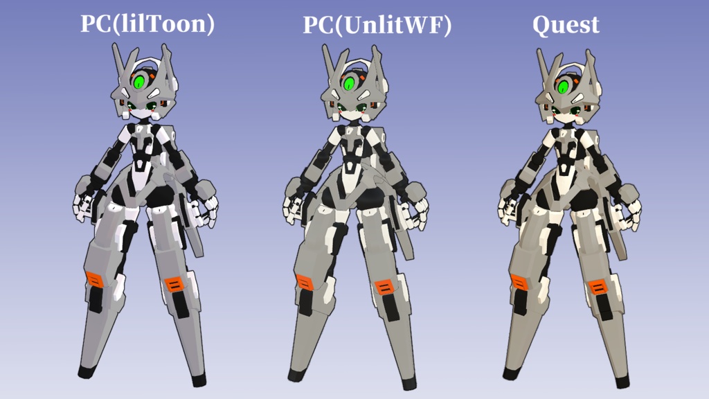 Quest・Fallback対応 20式峯風ちゃん3Dモデル(VRChat向け)