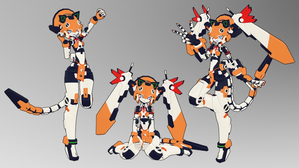 21式暁ちゃん3Dモデル (VRChat向け)