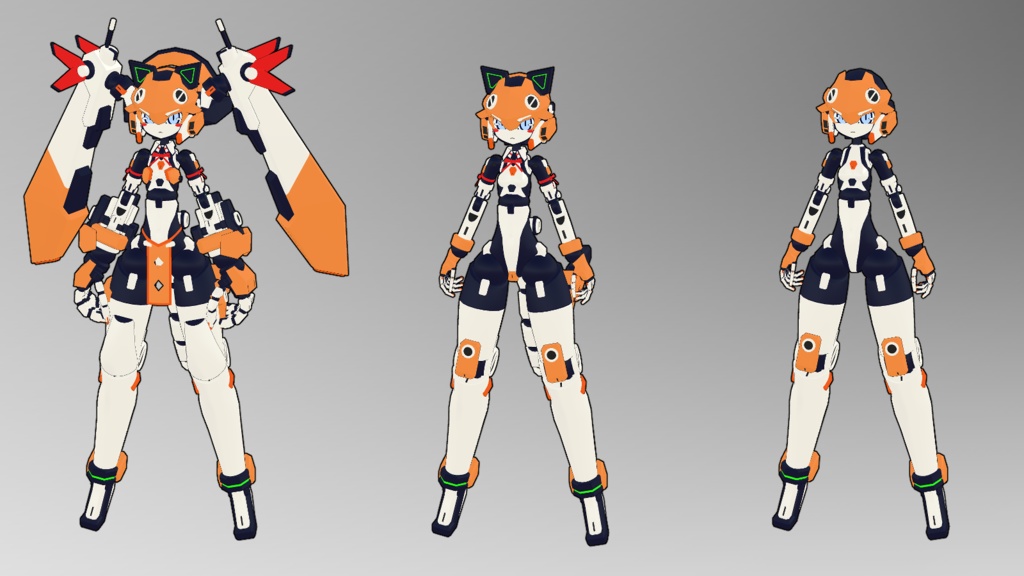 21式暁ちゃん3Dモデル (VRChat向け)