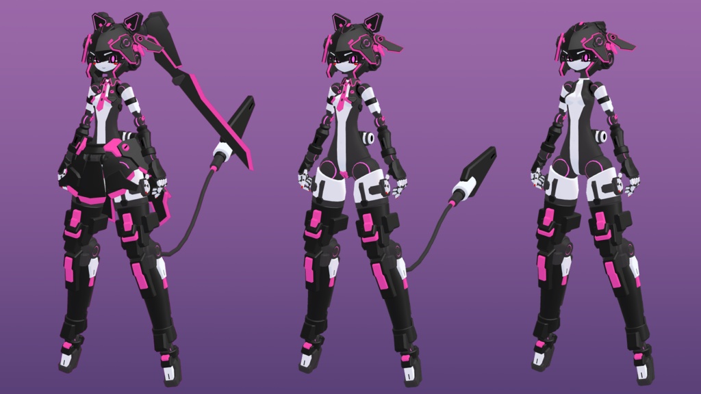 番外 夜風ちゃん 3Dモデル(VRChat向け)