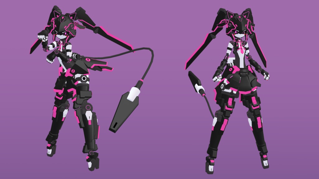 番外 夜風ちゃん 3Dモデル(VRChat向け)