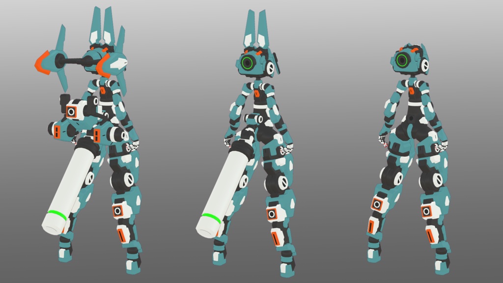 ビットガール4号ちゃん 3Dモデル (VRChat向け)