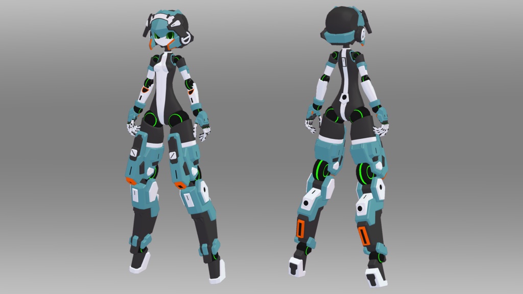 25式改 旗風ちゃん 3Dモデル(VRChat向け)