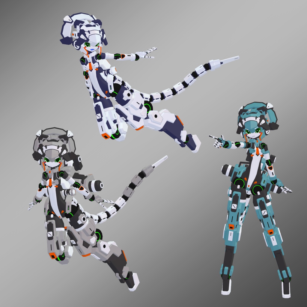 25式改 旗風ちゃん 3Dモデル(VRChat向け)