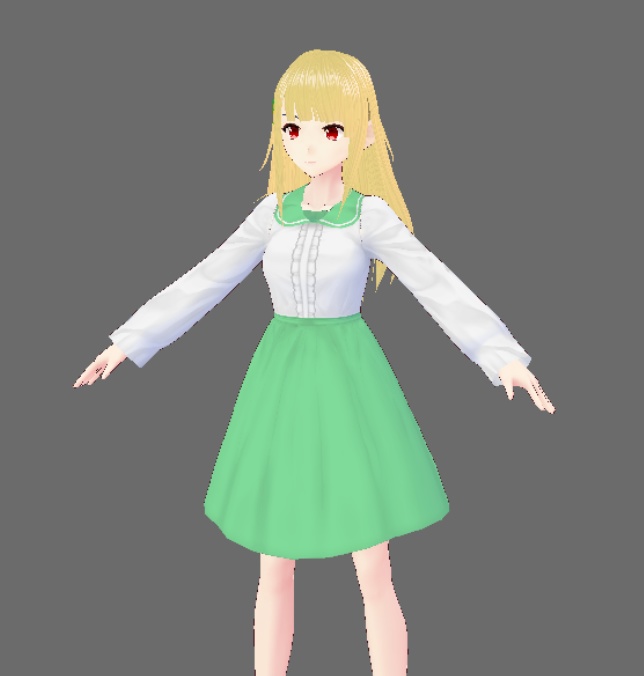 【無料あり/vroidテクスチャ/正式版確認済】セーラー襟風ワンピース