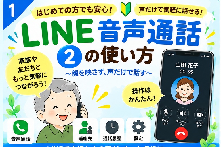 【初心者向け】誰でも分かるLINEの使い方②音声通話編｜LINE電話をやさしく解説