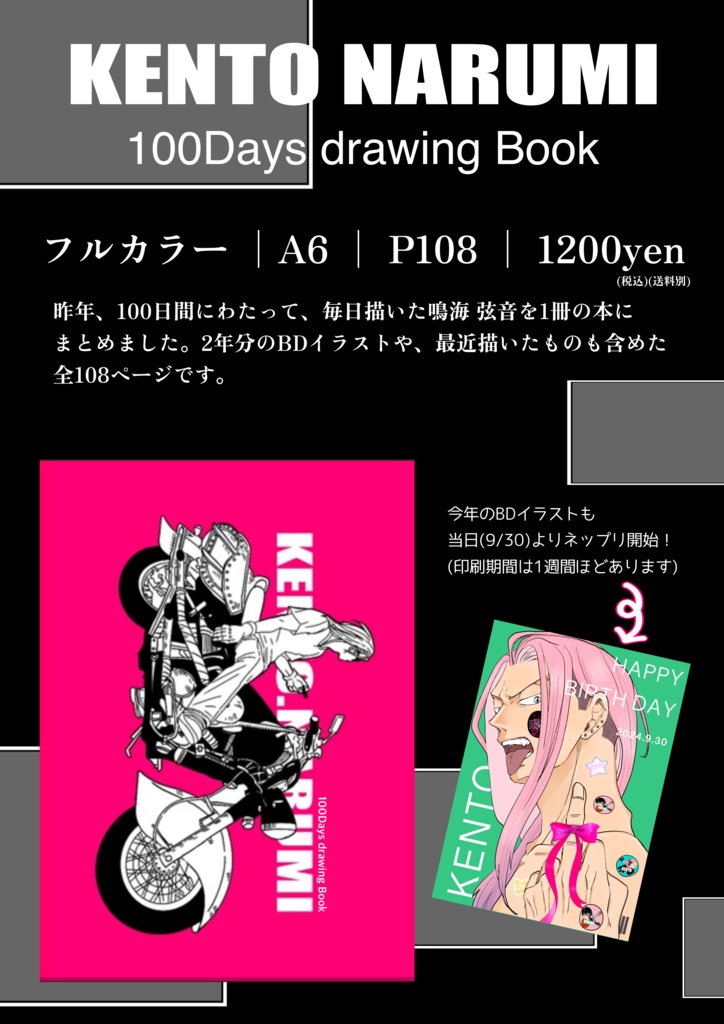 KENTO NARUMI 100Days drawing Book