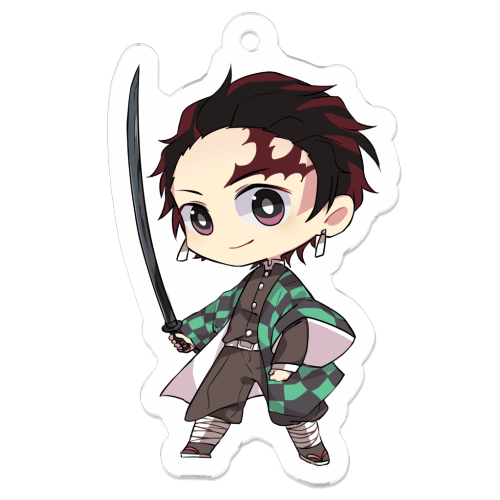 Tanjiro Keychain Kimetsu No Yaiba / 丹次郎キーホルダーキメツノヤイバ