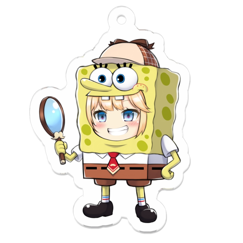 Amelia Watson Spongebob Squarepants Keychain アクリルキーホルダー