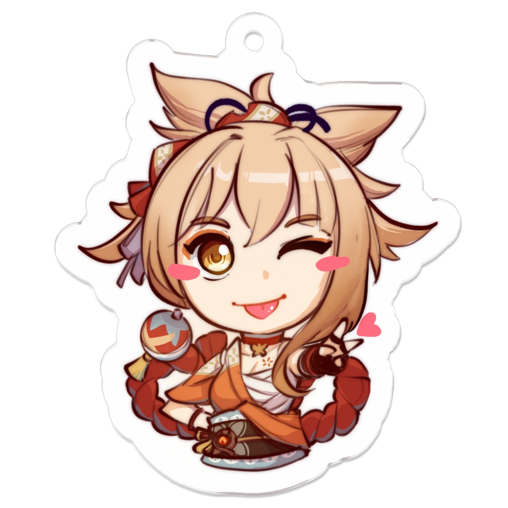 Naganohara Yoimiya Keychain Genshin Impact 原神