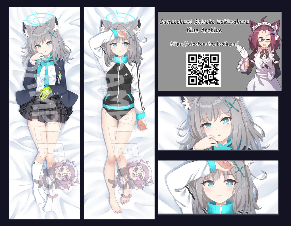 Dakimakura Sunaookami Shiroko Blue Archive 砂狼シロコ